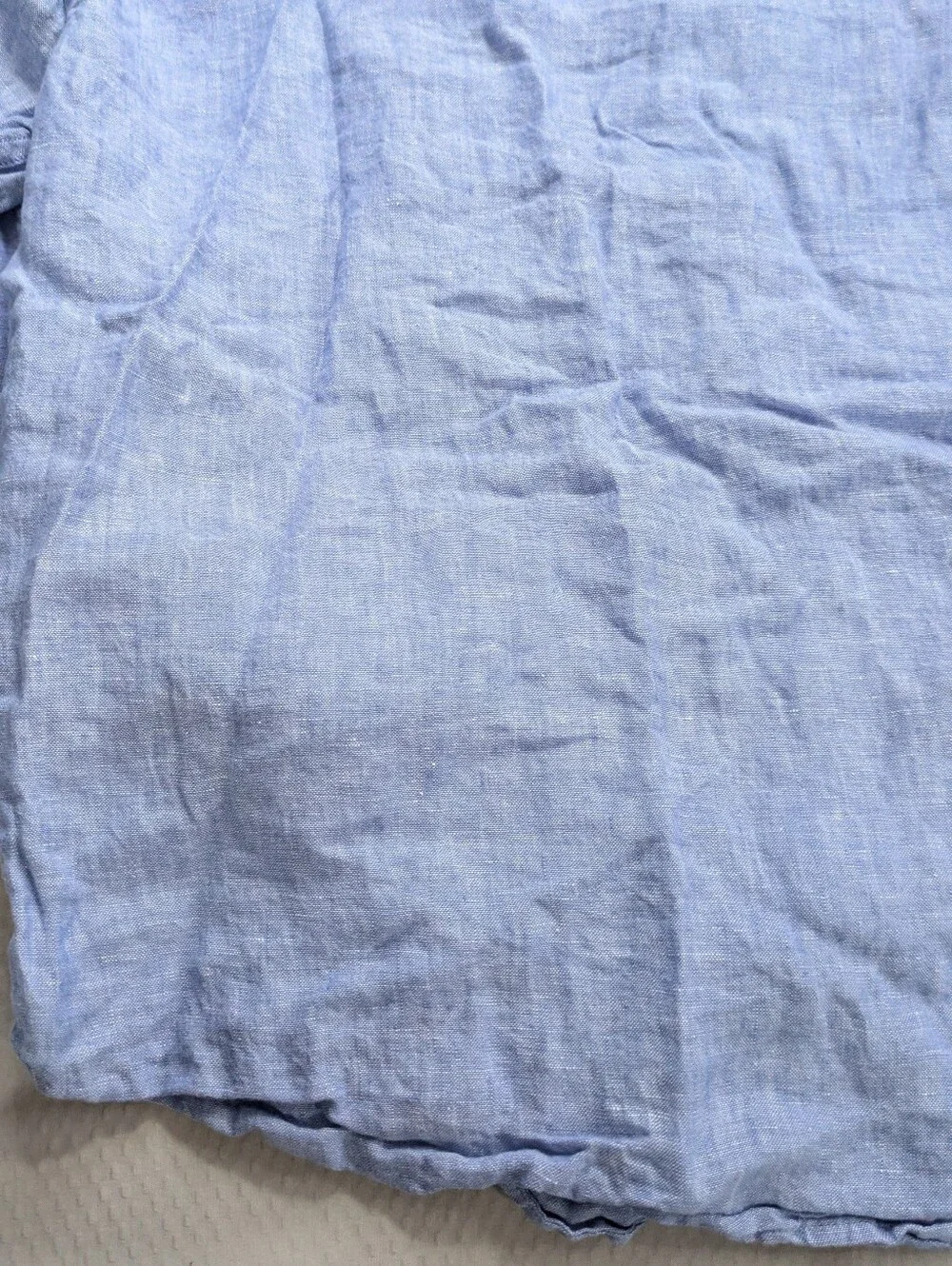 J.Crew Baird McNutt Irish Linen Slim Untucked Shirt Mens L Blue